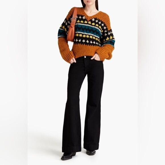 NWT RE/DONE Low-rise flared jeans in black - Picture 2 of 10